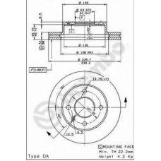 BS 8245 BRECO Тормозной диск