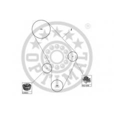 SK-1126AQ1 OPTIMAL Водяной насос + комплект зубчатого ремня