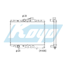 PA010114 KOYO P-tank corrugate-fin ass'y