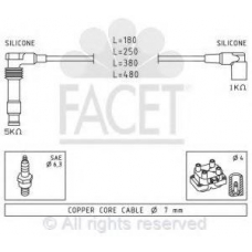 4.9677 FACET Комплект проводов зажигания