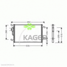 94-5189 KAGER Конденсатор, кондиционер