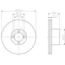 8DD 355 103-471 HELLA Тормозной диск