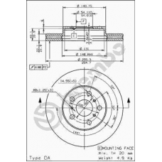 09.6803.10 BREMBO Тормозной диск