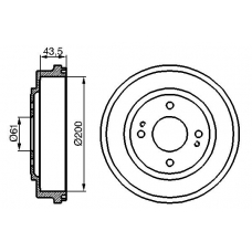 0 986 477 081 BOSCH Тормозной барабан