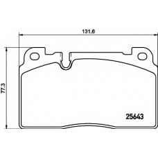 8DB 355 020-241 HELLA Комплект тормозных колодок, дисковый тормоз