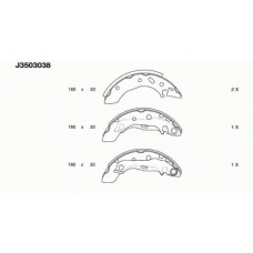 J3503038 NIPPARTS Комплект тормозных колодок