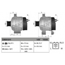 DAN1011 DENSO Генератор