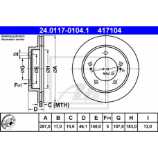 24.0117-0104.1 ATE Тормозной диск