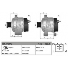 DAN1279 DENSO Генератор