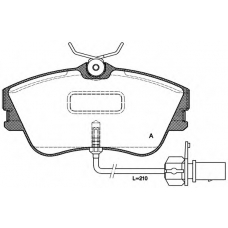 BPA0480.21 OPEN PARTS Комплект тормозных колодок, дисковый тормоз