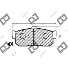 BP1491 DJ PARTS Комплект тормозных колодок, дисковый тормоз