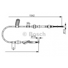 1 987 482 084 BOSCH Трос, стояночная тормозная система