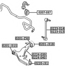 0201-J31S ASVA Подвеска, рычаг независимой подвески колеса