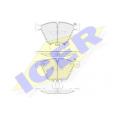 181992 ICER Комплект тормозных колодок, дисковый тормоз