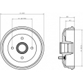 8DT 355 300-171 HELLA Тормозной барабан