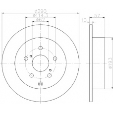 8DD 355 119-021 HELLA PAGID Тормозной диск