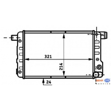 8MK 376 717-051 HELLA Радиатор, охлаждение двигателя