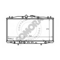 122740B SOMORA Радиатор, охлаждение двигателя