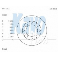 BR-2201 KAVO PARTS Тормозной диск