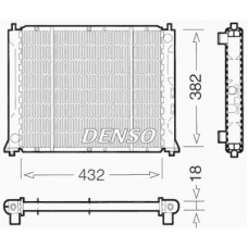 DRM24004 DENSO Радиатор, охлаждение двигателя