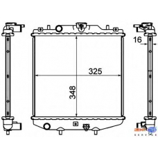 8MK 376 724-591 HELLA Радиатор, охлаждение двигателя