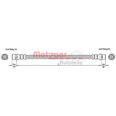 4110251 METZGER Тормозной шланг