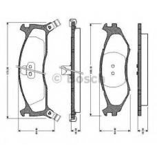 0 986 TB2 709 BOSCH Комплект тормозных колодок, дисковый тормоз