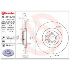 09.A815.11 BREMBO Тормозной диск