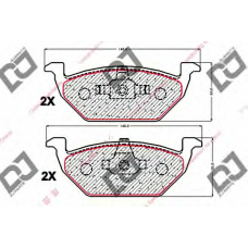 BP1930 DJ PARTS Комплект тормозных колодок, дисковый тормоз