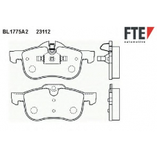 BL1775A2 FTE Комплект тормозных колодок, дисковый тормоз