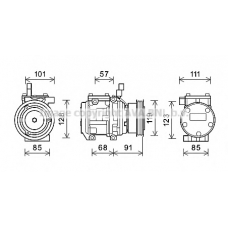 KAAK155 AVA Компрессор, кондиционер