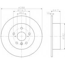 8DD 355 109-051 HELLA PAGID Тормозной диск