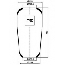 084.018-70A PE Automotive Кожух пневматической рессоры; Кожух пневморессоры