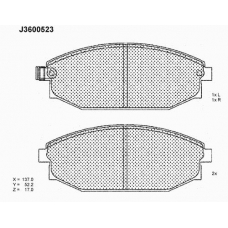 J3600523 NIPPARTS Комплект тормозных колодок, дисковый тормоз