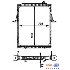 8MK 376 722-061 HELLA Радиатор, охлаждение двигателя