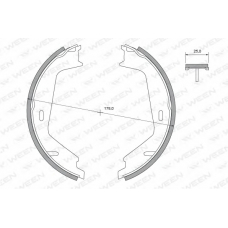 152-2438 WEEN Комплект тормозных колодок, стояночная тормозная с