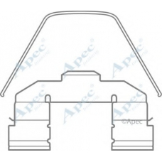 KIT1009 APEC Комплектующие, тормозные колодки