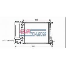 1407901 KUHLER SCHNEIDER Радиатор, охлаждение двигател