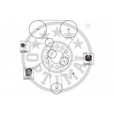 SK-1410AQ1 OPTIMAL Водяной насос + комплект зубчатого ремня