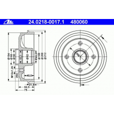 24.0218-0017.1 ATE Тормозной барабан