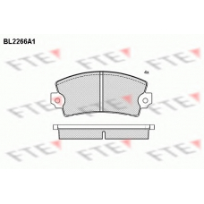 BL2266A1 FTE Комплект тормозных колодок, дисковый тормоз