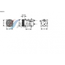 VWK074 AVA Компрессор, кондиционер