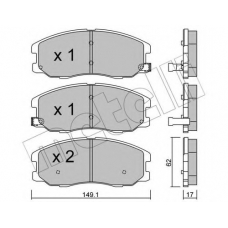 22-0778-0 METELLI Комплект тормозных колодок, дисковый тормоз