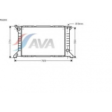 FD2203 AVA Радиатор, охлаждение двигателя