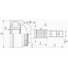 CVJ5655.10 OPEN PARTS Шарнирный комплект, приводной вал