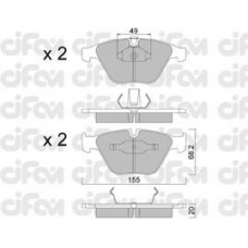 822-558-0 CIFAM Комплект тормозных колодок, дисковый тормоз