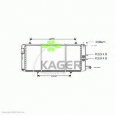 31-1839 KAGER Радиатор, охлаждение двигателя