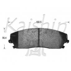 D10126 KAISHIN Комплект тормозных колодок, дисковый тормоз