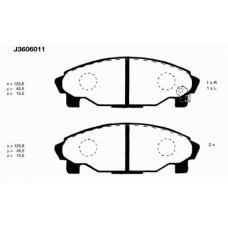 J3606011 NIPPARTS Комплект тормозных колодок, дисковый тормоз