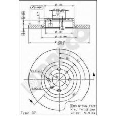 BS 7578 BRECO Тормозной диск